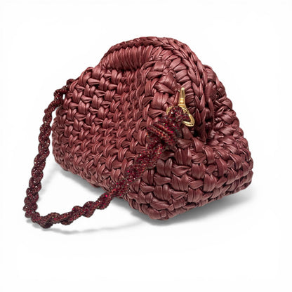 ZD Resh Mini in Plum Wine with Rhinestone wristlet